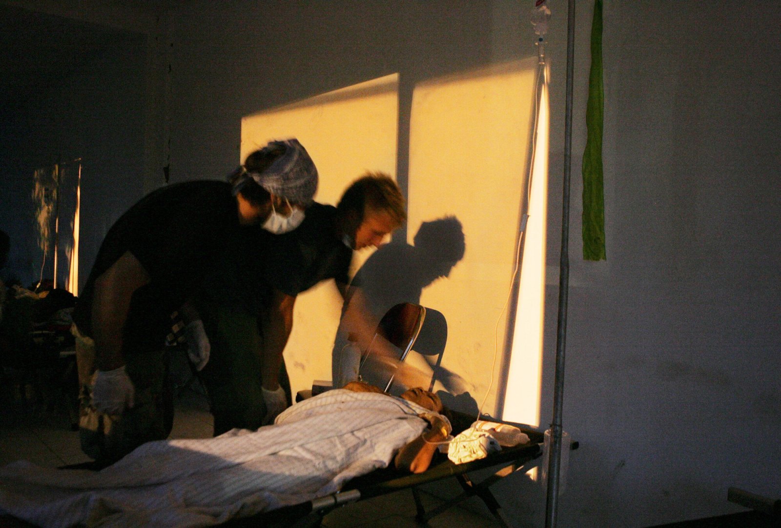<i>Samuel Lippke and Scott McAlvany at an Emergency Hospital</i>, Banda Aceh, Indonesia, 2004