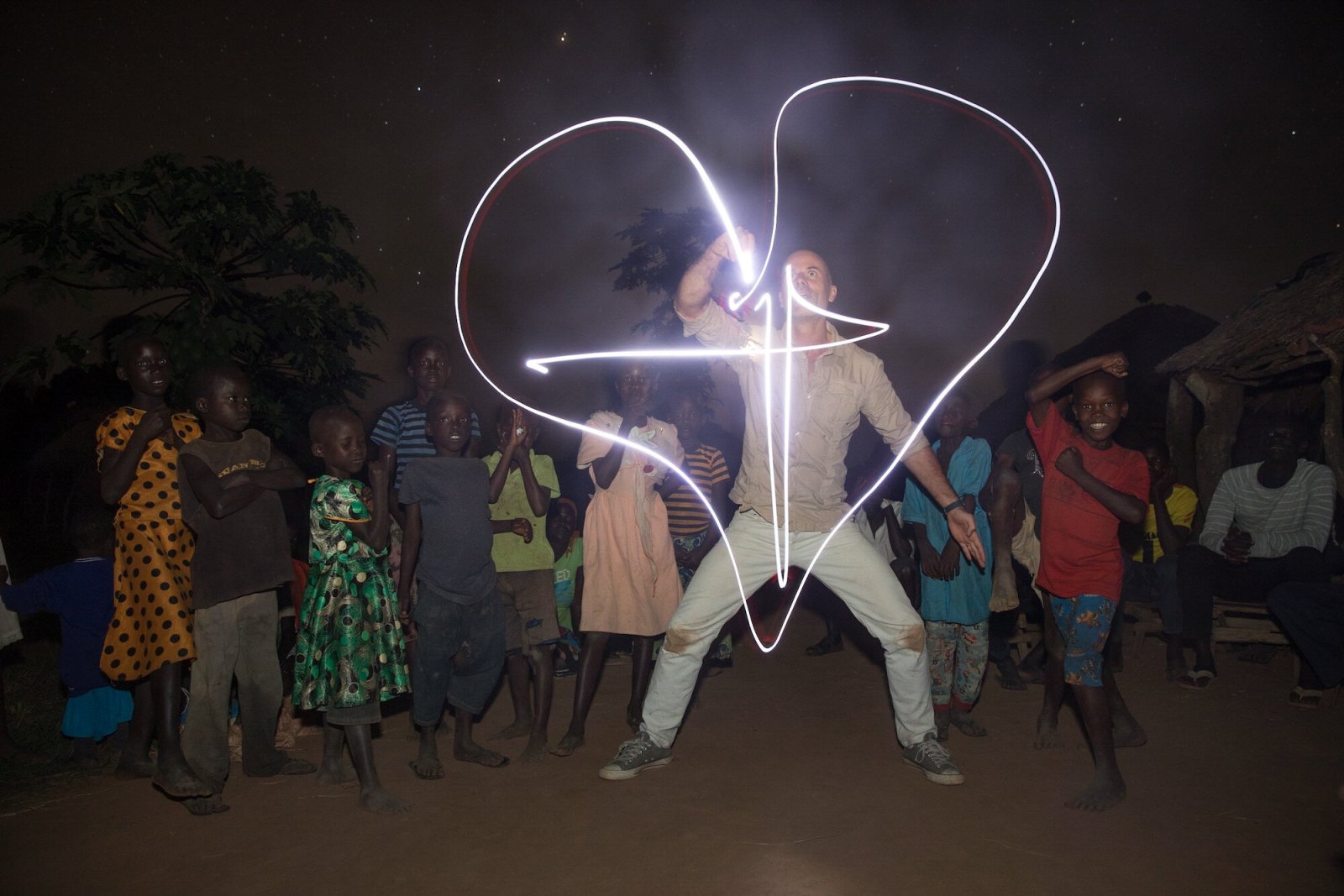 <i>Ira Lippke with Children in a Rural Village</i>, Amuria, Uganda 2009